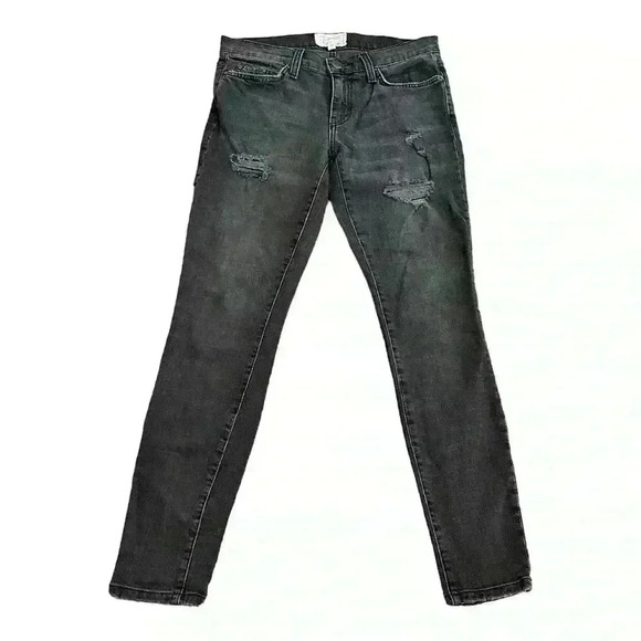 Current/Elliot Distressed Faded Black Skinny Jeans Women’s 27 - Picture 1 of 9